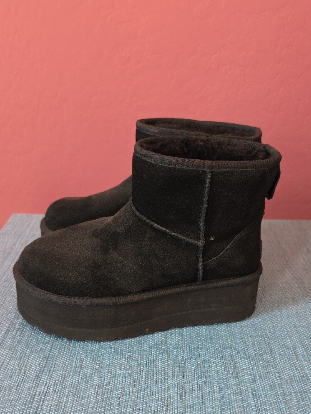 UGG Black Shearling-Lined Short Boot